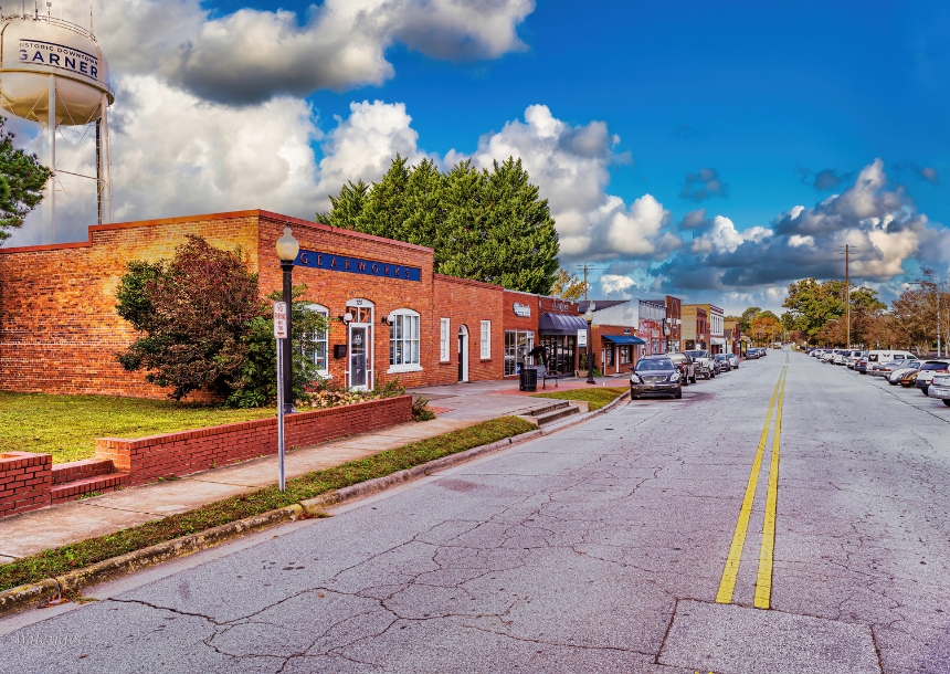 Landscape photo taken of Garner, NC during a summer day.